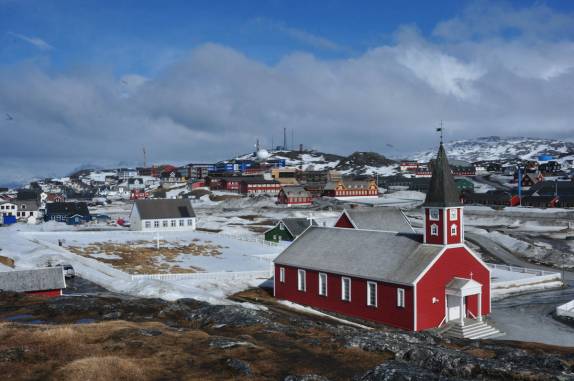A bela Catedral Luterana de Nuuk, capital da Groelândia